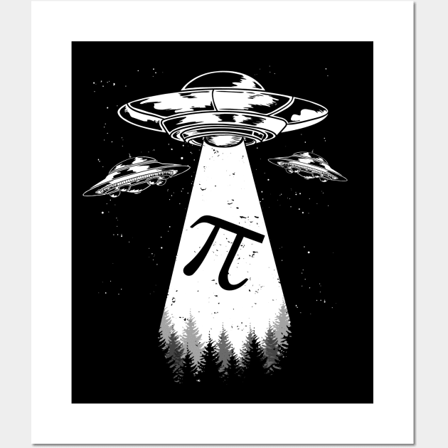 UFO Abduction Happy Pi Day Math Nerd Gift Wall Art by HCMGift